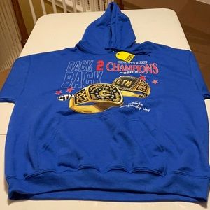 Chinatown Market Back 2 Back Champions Blue Hoodie